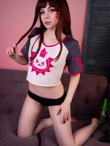 Caticorn Play. D.Va. Overwatch. Schoolgirl (15 pictures)